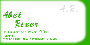 abel rixer business card